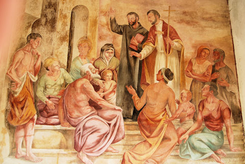 Freska Pchod sv. Cyrila a Metodje